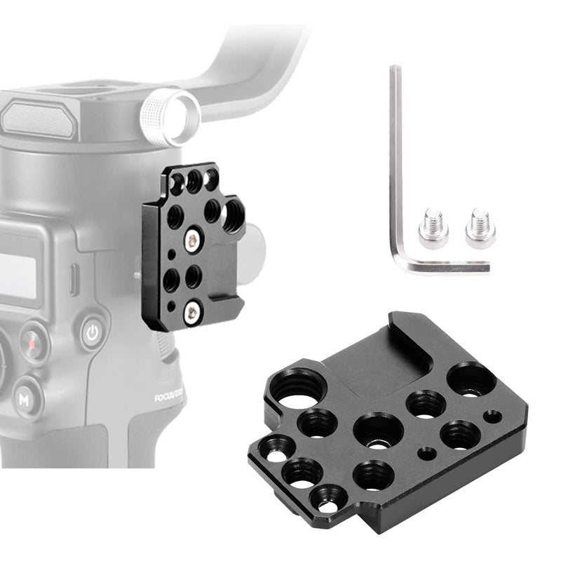 EaxanPic Side Extension Plate Mount for DJI Ronin S/SC/RS2/RSC2,Monitor Holder Mount with 1/4 3/8 Threaded Holes Cold Shoe Mount, Stabilizer Extension Plate for Video Light, Microphone, Monitor