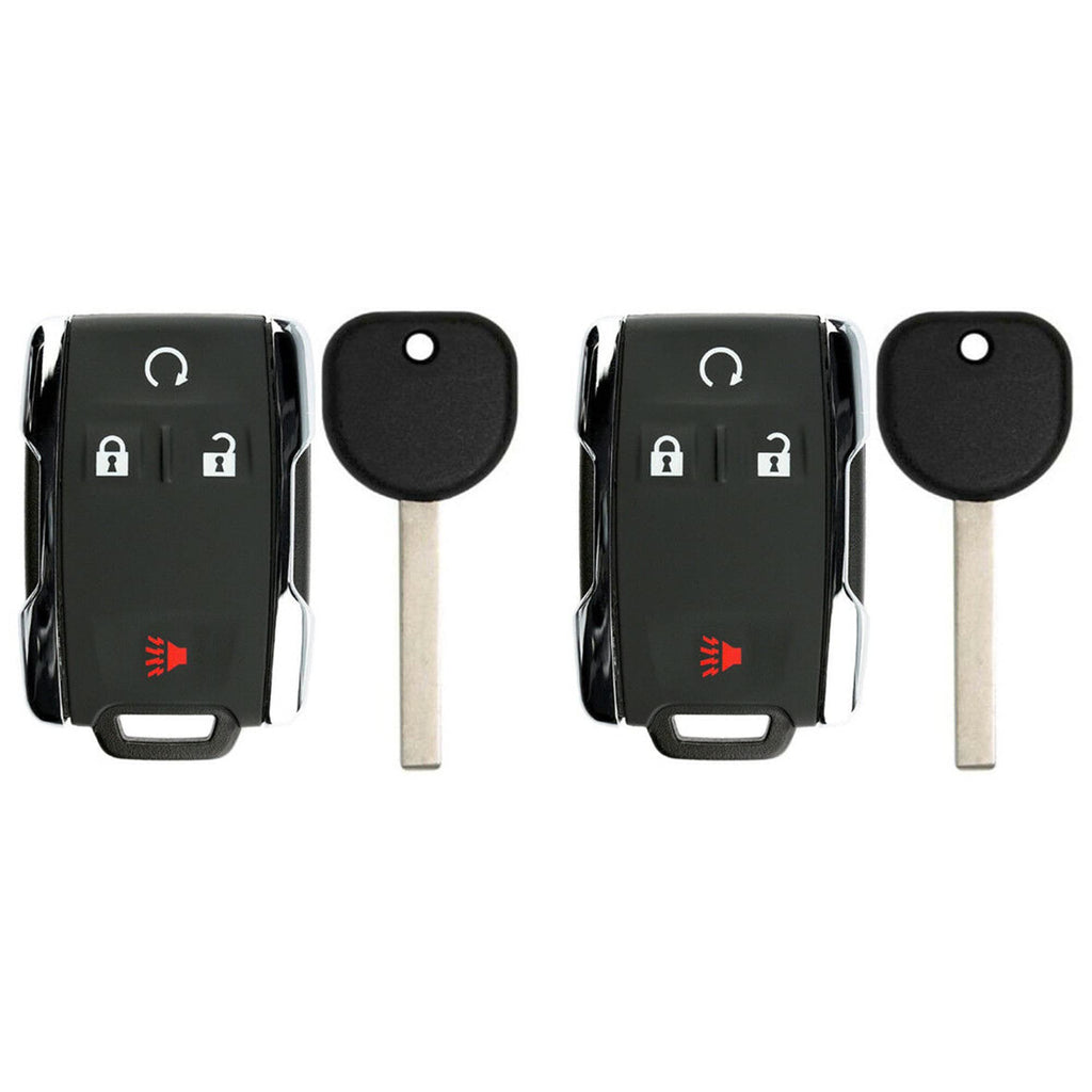 2x New Replacement Keyless Key Fob Remote Compatible With & Fits For Chevy GMC M3N 32337100 B116-PT