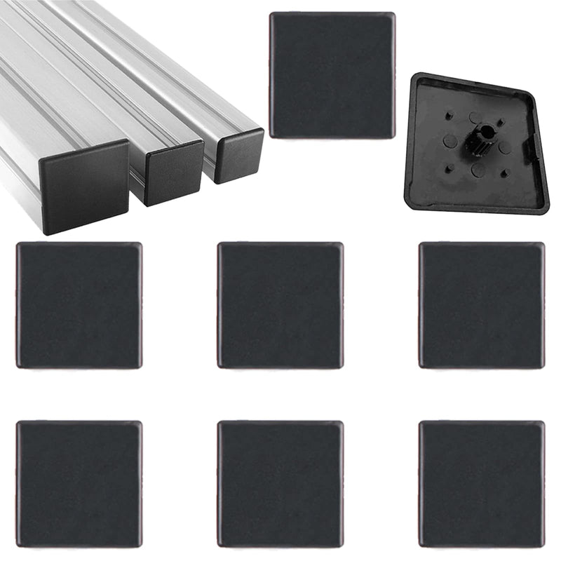 HJYZY 4040 European Standard Standard Plastic Square Aluminum Extrusion End Cap Black 40x40mm 35pcs