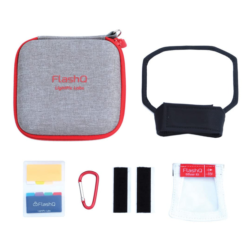 Flash Diffuser Kit by LightPix Labs for FlashQ Q20 / Q20II / X20 Camera Flash
