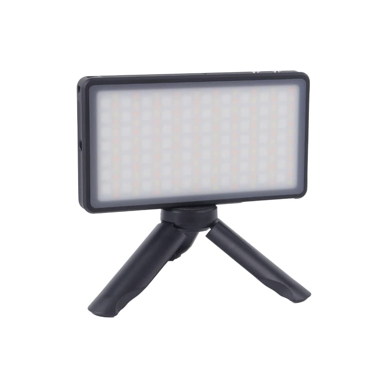 Teyeleec 5000mAh Colorful RGB On Camera LED Video Light Alloy Shell Digital Camera Photography Zoom Fill Light Mini Tripod USB-C Fast Charging Portable Charger External Battery Pack