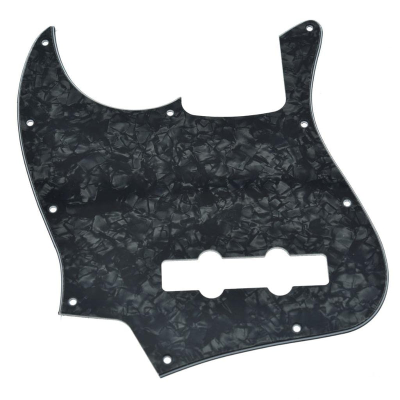 KAISH Lefty 4 String J Bass Style Pickguard Left Handed Bass Pick Guard Scrach Plate for Jazz J Bass made in USA/Mexico Black Pearl