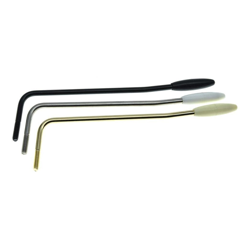 KAISH Stainless Steel USA Thread Tremolo Trem Arm Whammy Bar Fits American/Mexican Standard or Vintage Strat Nickel/Black/Gold with 3 Tips 3-Pack Trem Arms