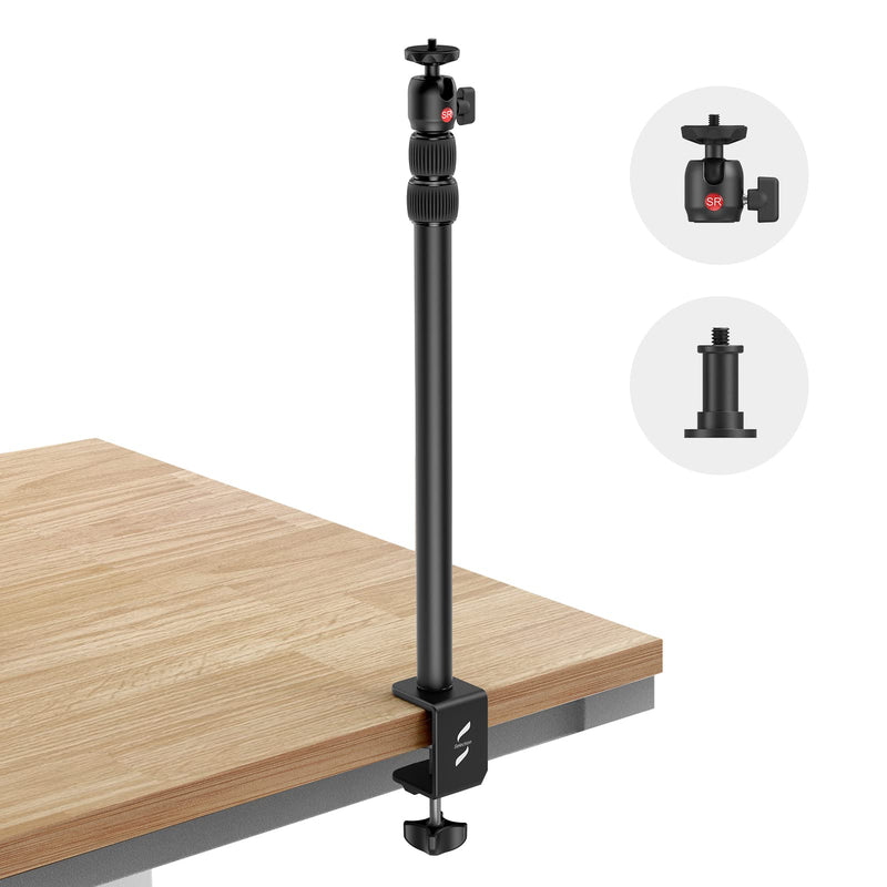 SmallRig Selection Desk Mounting Stand,19"-39" Adjustable Light Stand,Camera Desk Mount 360°Rotatable Ball Head for DSLR Camera,Ring Light
