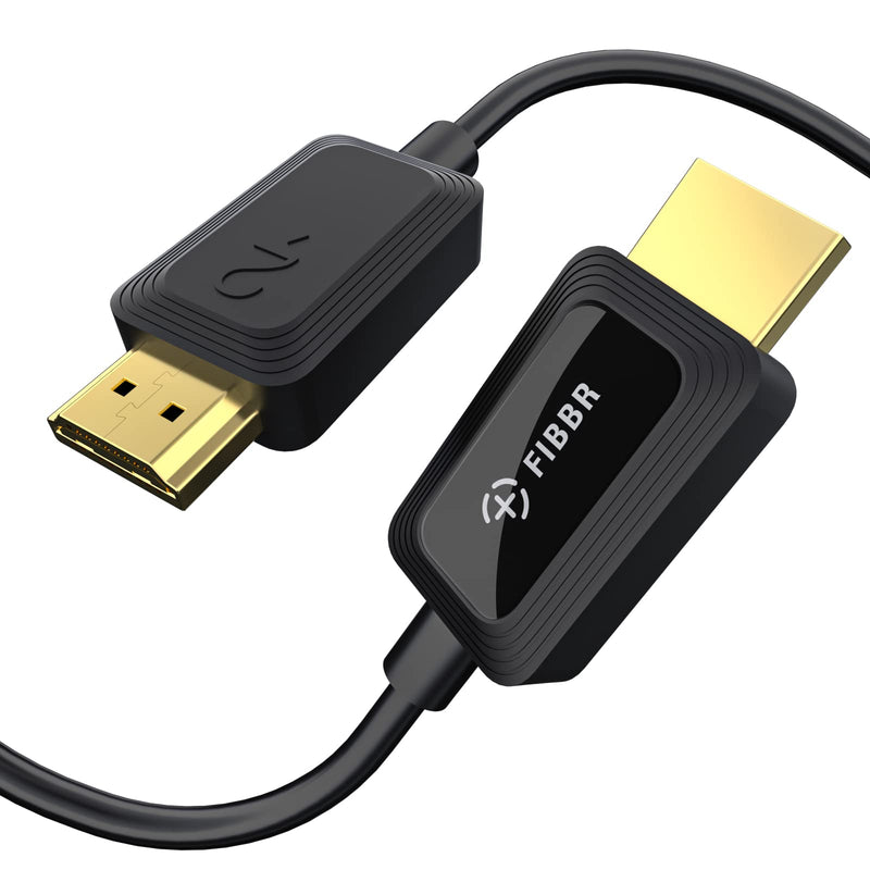 8K Fiber Optic HDMI Cable 10ft, FIBBR 48Gbps High-Speed HDMI 2.1 Cable 8K@60Hz 4K@120Hz Dynamic HDR/eARC/HDCP 2.3, Ultra HD Directional HDMI Cord Compatible with LG Samsung Sony TV /PS5/Blu-ray 3M/9.84ft