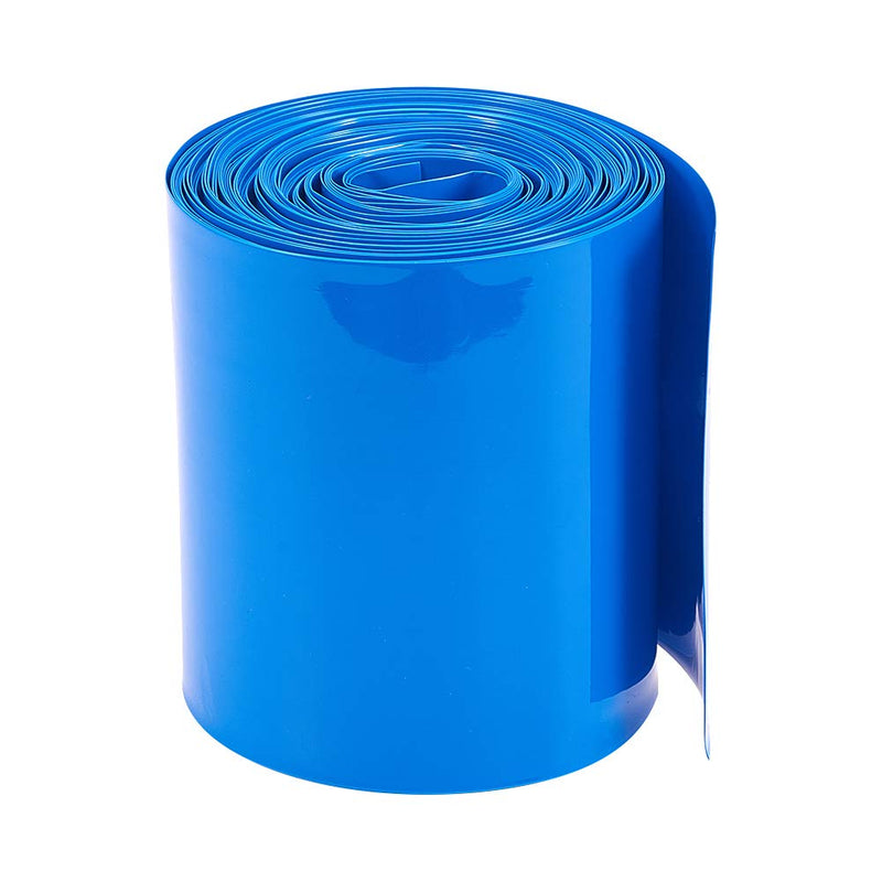 Heyiarbeit Battery Wrap PVC Heat Shrink Tubing Length 10M Width 95MM Blue Good Insulation for Battery Pack 10m 95mm Blue 1