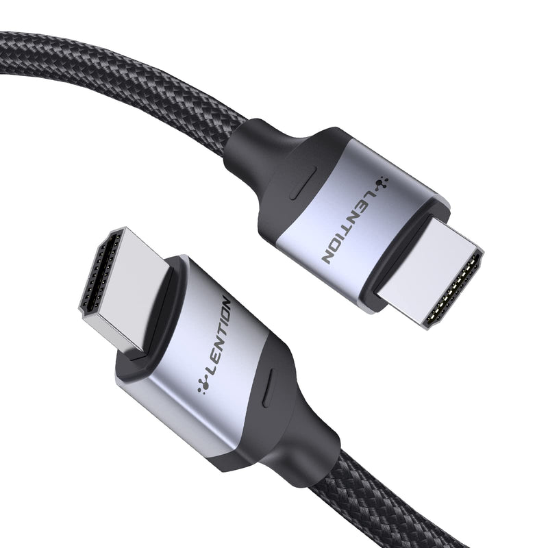 LENTION 8K HDMI Cable 3.3ft, 48Gbps Ultra High Speed HDMI to HDMI Cables, 8K@60Hz, 4K@120Hz, HDCP 2.2 & 2.3, eARC HDR10, Compatible with Laptop, Monitor, PS4/5, Xbox One, TV, More(CB-HH21, Space Gray)