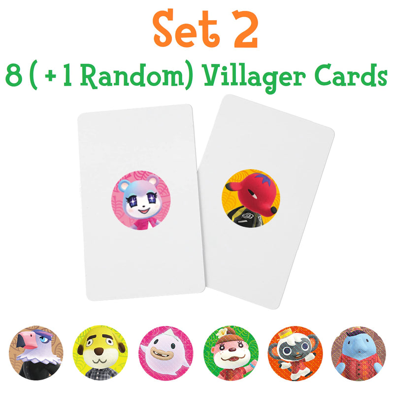 9pcs NFC Cards for Series 5 Animal Crossing New Horizons Villager ACNH Switch / Switch Lite Wii U New 3DS (Set 2 - Judy, Cyd, Quinn, Frett, Wisp, Lottie, Niko, Wardell)