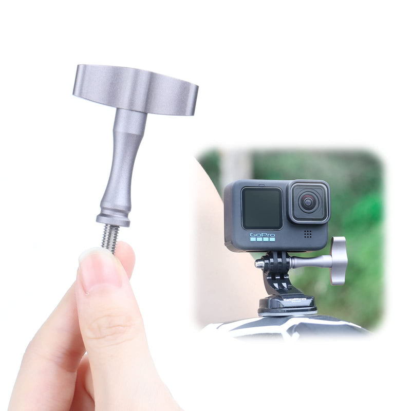 [2 Pack] SEASKY Tool-Free All Aluminum Alloy Thumb Fixing Screws for Gopro Hero 10/9/8/7/6 & DJI OSMO Action 2 Sports Camera Mount Clamps