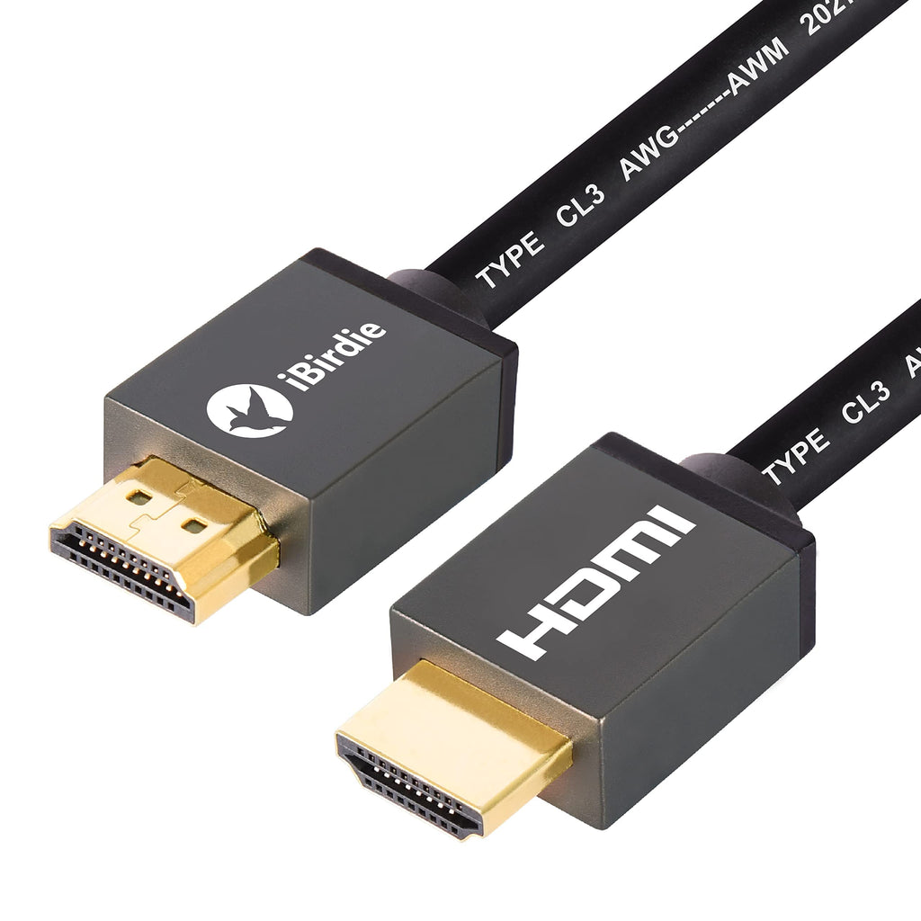 4K HDR HDMI Cable 15 Feet in-Wall CL3 Rated 4K60Hz (4:4:4 HDR10 8/10/12bit 18Gbps HDCP2.2 ARC CEC) High Speed Ultra HD Cord Compatible with Apple-TV PS4 Xbox PC Projector Speaker 15Feet