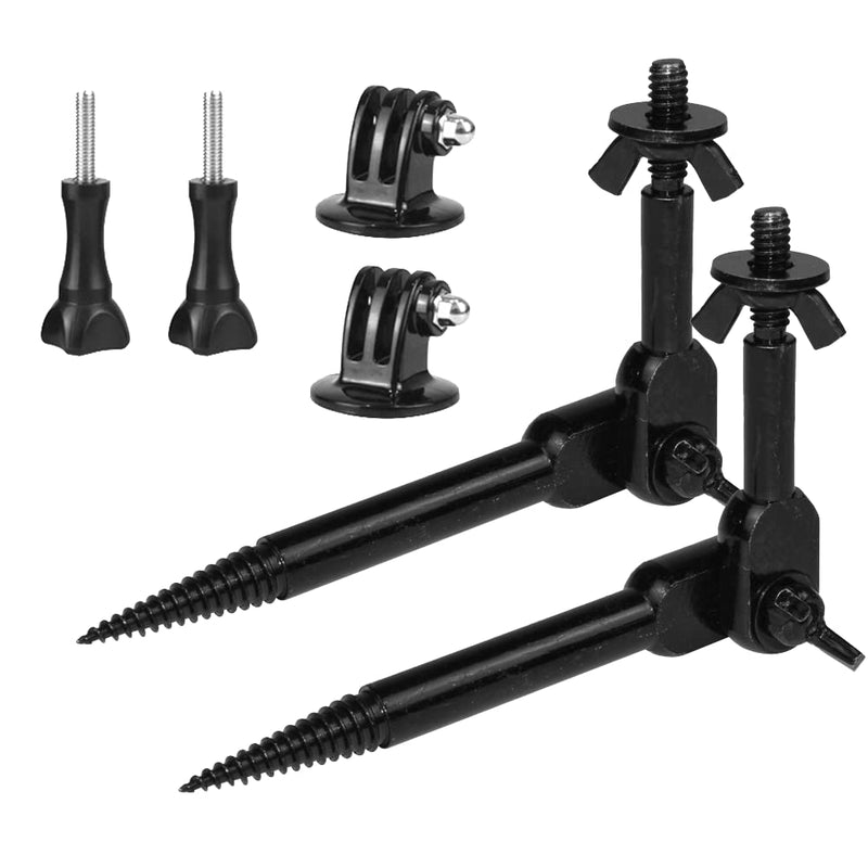 NUOBAKE Hunting Trail Camera Tree Mount Trail Hunting Camera Tree Mount with 1/4 Inch Screw Trail Camera Tree Holder Screw Mounting Bracket Camera Accessory Tree Stand (2 Pieces Kit)