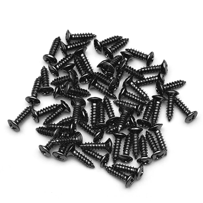 [AUSTRALIA] - MAXCHEER 100Pack Guitar & Bass Pickguard Screws for Strat & Tele (Black 100 Pack) Black 100 Pack 