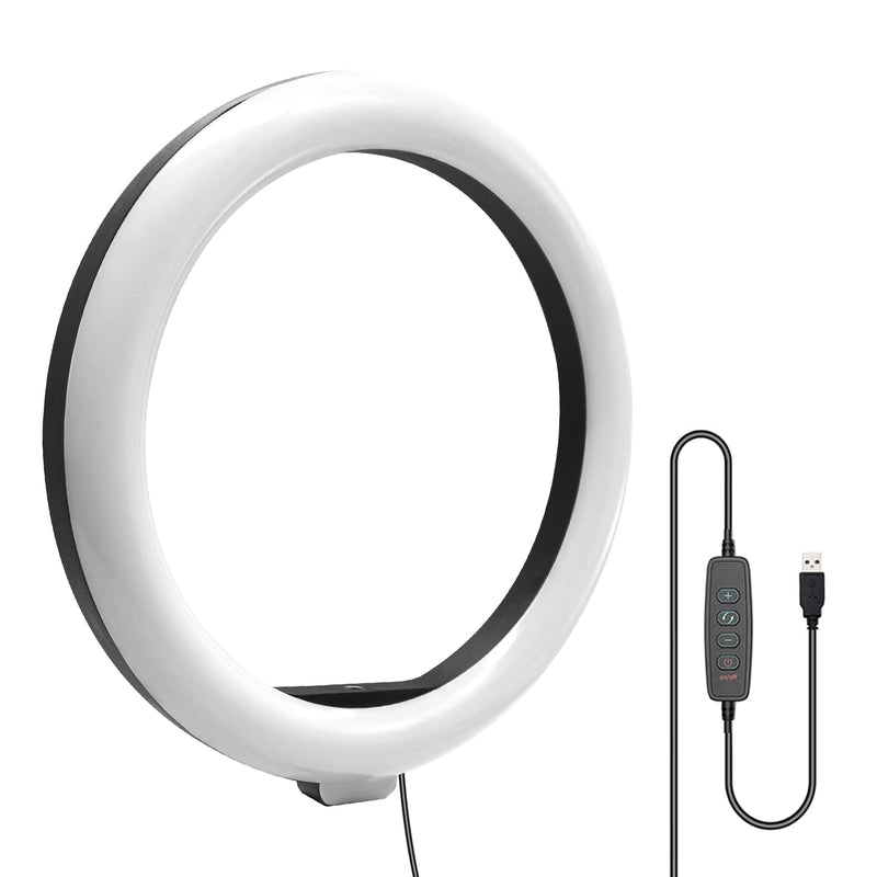 SUMCOO 13inches USB Ring Light with 3 Light Modes & 10 Brightness Levels for Selfies, Phones, Video, Live Stream, Makeup, Desk