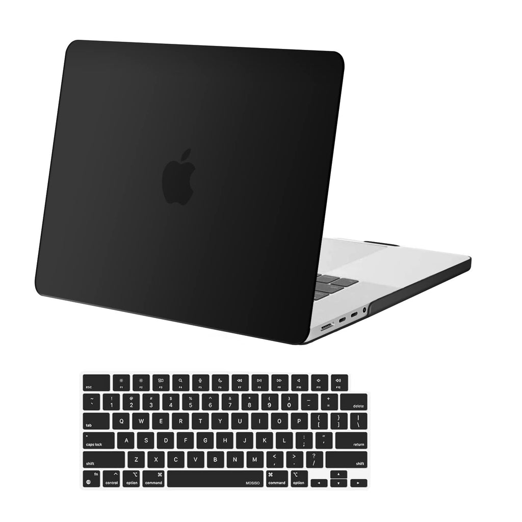 MOSISO Compatible with MacBook Pro 16 inch Case 2021 2022 Release A2485 M1 Pro / M1 Max with Liquid Retina XDR Display Touch ID, Protective Plastic Hard Shell Case&Keyboard Cover Skin, Black