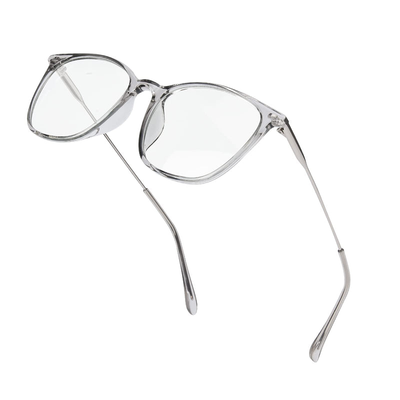 Fashion Cat Eye Blue Light Blocking Glasses Cute Light Glasses Colorful Frame Women Men Gael Grey