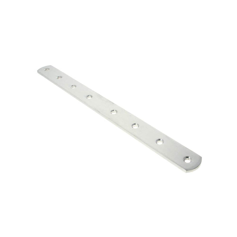 Bettomshin 2 PCS Flat Fixed Straight Bracket Repair Board 11.81" x 0.98"Brushed Stainless Steel Surface Connection Angle Bracket Gusset Plate