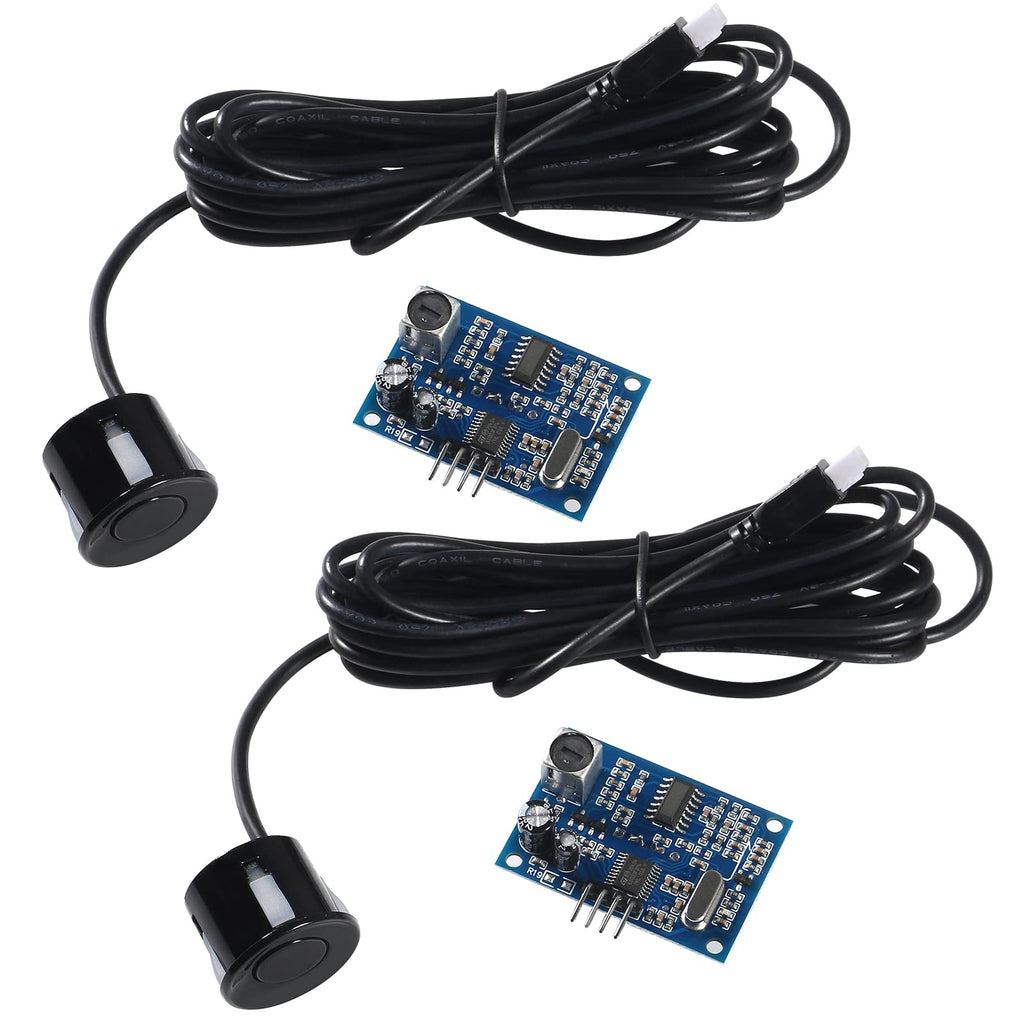 2pcs for JSN-SR04T Integrated Ultrasonic Module, MELIFE 5V Distance Measuring Transducer Waterproof Sensor Module with 2.5M Cable.
