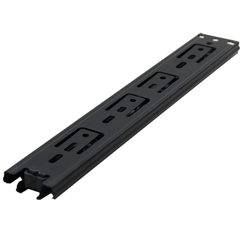Yinpecly Metal Ball Bearing Side Mount Drawer Slides 12" Length Cold Rolled Steel for Furniture Drawers Full Extension Ball Bearing Slide Track Rail 100 LB Bearing Capacity Side Mount Black 1Pair