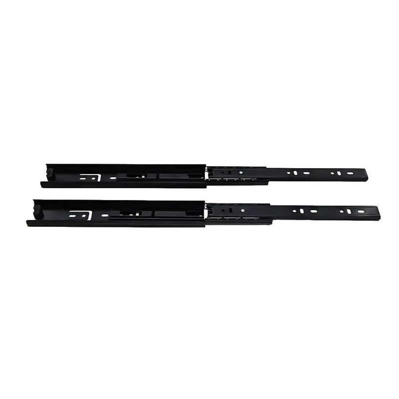[AUSTRALIA] - Yinpecly Metal Ball Bearing Side Mount Drawer Slides 10" Cold Rolled Steel 42mm Width for Furniture Drawers Full Extension Ball Bearing Slide Track Rail 100LB Bearing Capacity Side Mount Black 1Pair 