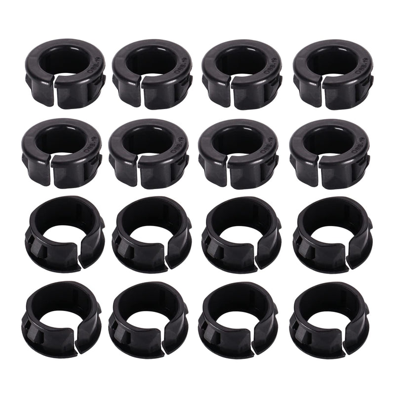 Yinpecly Electric Cable 19mm Cable Snap Bushing Grommet Protector Nylon Snap in Cable Hose Bushing Grommet,Black 100pcs