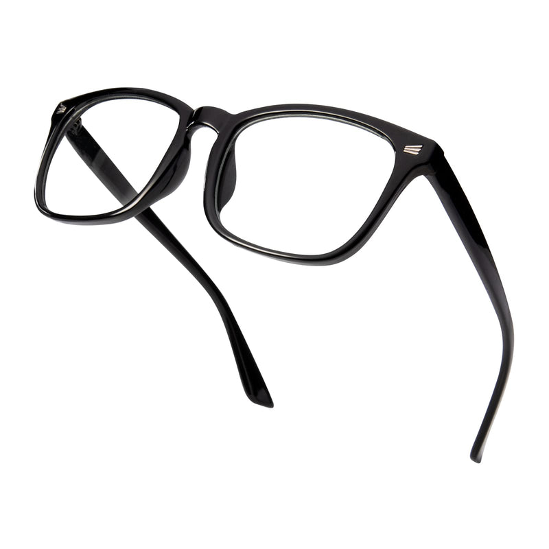 Blue Light Blocking Glasses Square with Anti Computer Glare for Gaming Reading Women and Men Black