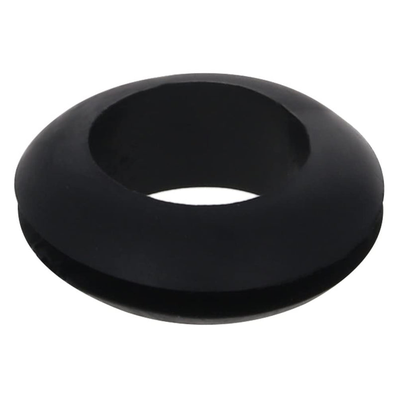 Yinpecly Rubber Grommet 16mm(ID) Double Sided Round Rubber Hole Plug for Wiring Cable Black 100pcs