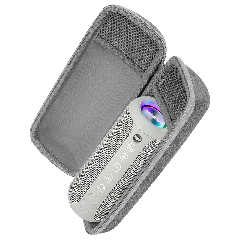 Khanka Hard Travel Case for Ortizan Portable Bluetooth Speaker, IPX7 Waterproof Wireless Speaker, Case Only (Gray) Gray