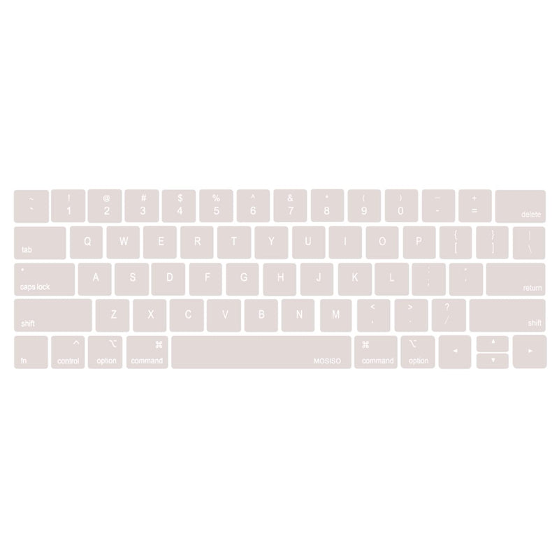 MOSISO Keyboard Cover Compatible with MacBook Pro with Touch Bar 13 and 15 inch 2019 2018 2017 2016 (Model: A2159, A1989, A1990, A1706, A1707), Silicone Skin Protector, Rock Gray