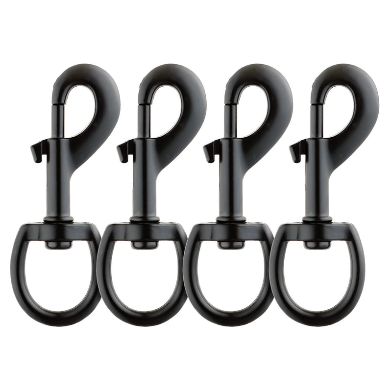 Dog Leash Clips Dog Leash Clasp Black Heavy Duty Swivel Eye Bolt Snap Hooks Dog Leash Snaps Hooks Trigger Clip Trigger Snaps 3.5 inch 4pcs