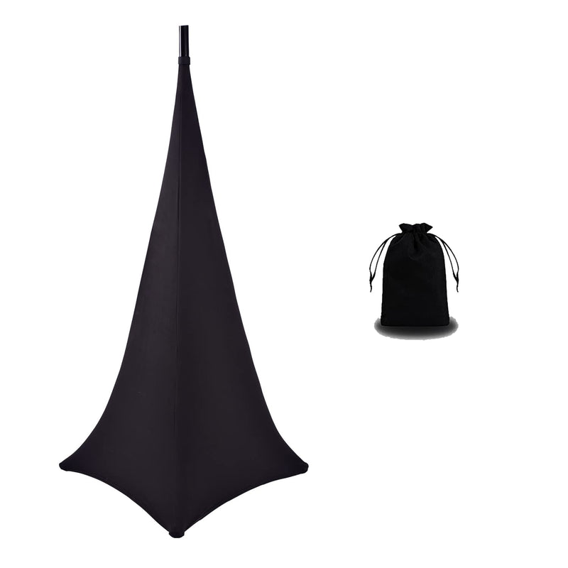 Speaker Stand Cover，Tripod Stand Skirt, DJ Speaker Stand Tripod Cover Scrim 360 Degree Coverage. (Black-One Pack) Black-One Pack