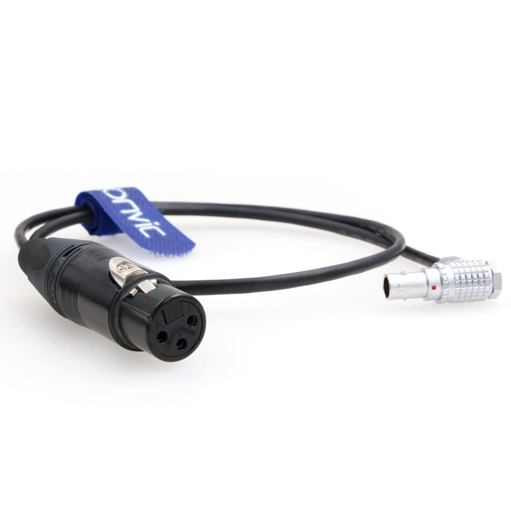 Eonvic XLR Female 3 pin to Right Angle 6 Pin Male Audio Video Cable for ARRI Alexa Mini LF Camera