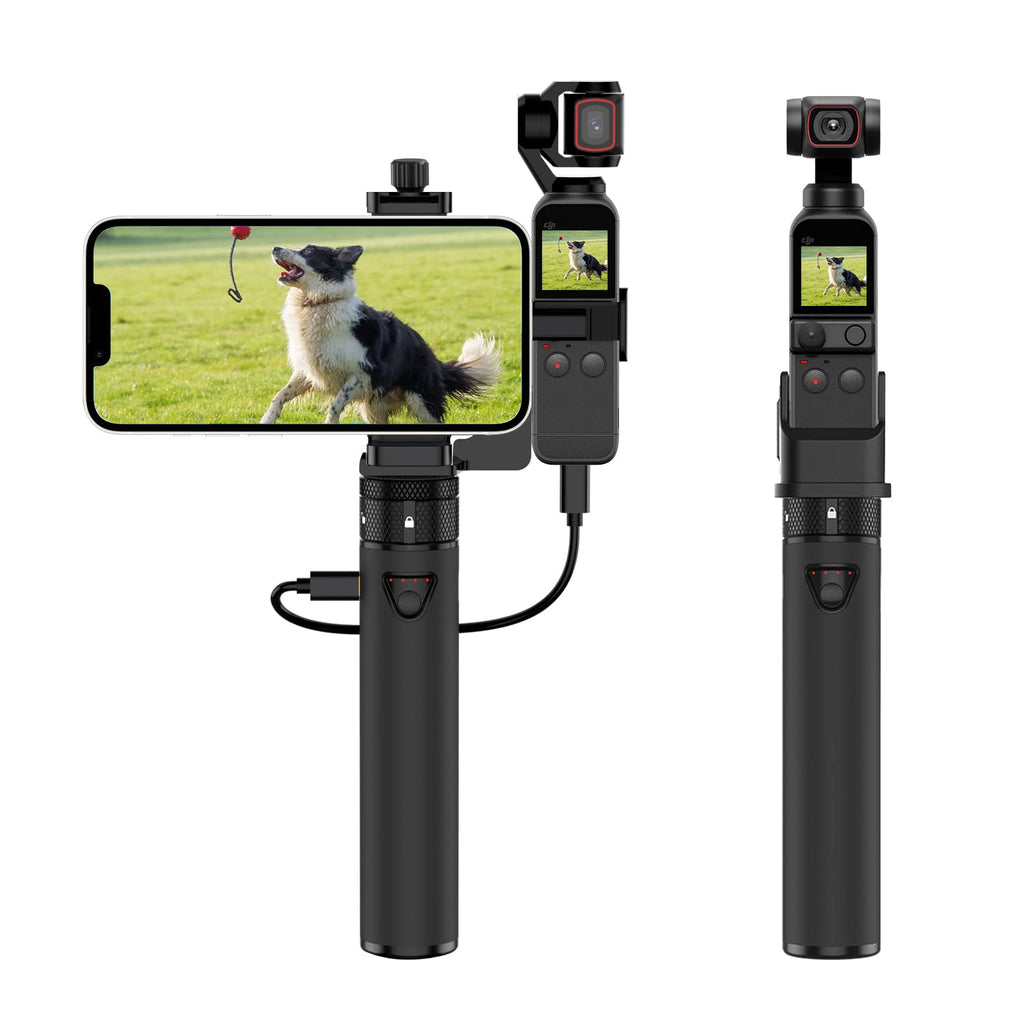 Smatree Charging Stick for DJI OSMO Pocket 2, 5000mah Power Charger Compatible with DJI Osmo Pocket 2/Osmo Pocket 1, Power Stick with Phone Holder Mount for Osmo Pocket 2 Upgrade Version