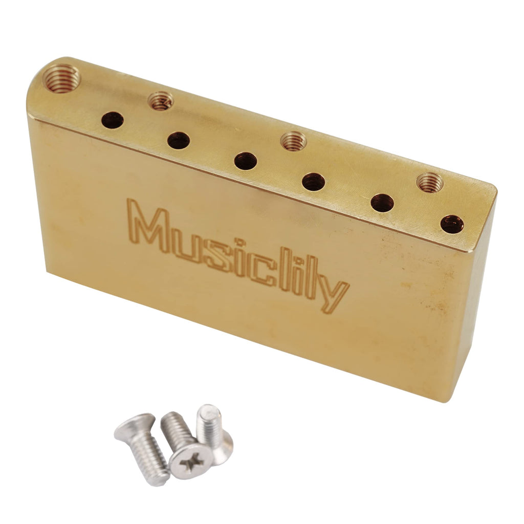 Musiclily Ultra 10.5mm Full Brass 40mm Tremolo Block for China and Indonesia made Squier Standard Series or other Import Electric Guitar