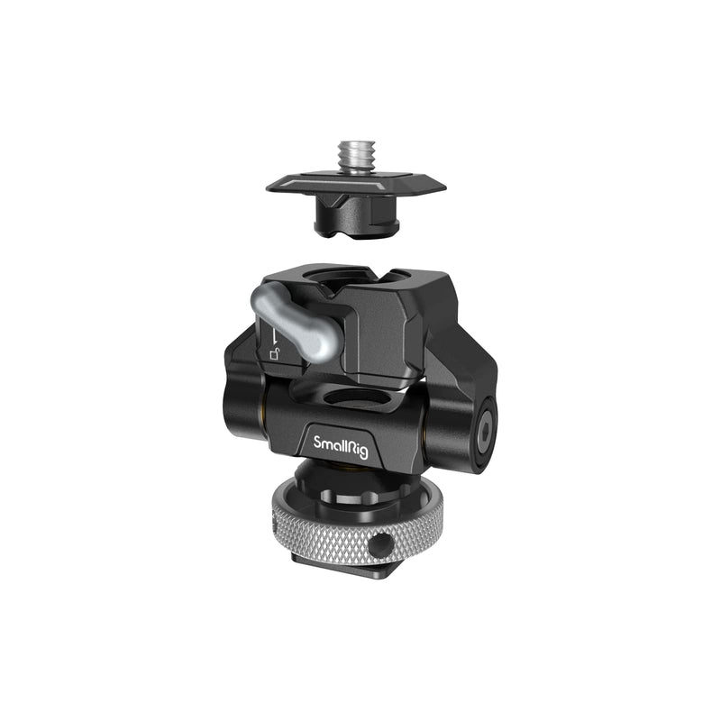 [AUSTRALIA] - SmallRig HawkLock Mini Quick Release Field Monitor Mount, Swivel and Tilt Adjustable Monitor Bracket, Quick Release Monitor Holder w Cold Shoe Fits for 5" & 7" Monitors, Smartphones, LED Light - 3514 