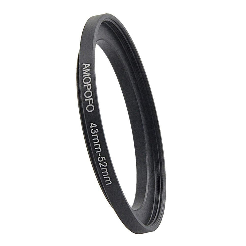 43mm Lens to 52mm Camera Filter Ring Compatible with for All Brands 43mm Lens and 52mm UV,ND,CPL Camera Filter Accessories 43mm-52mm