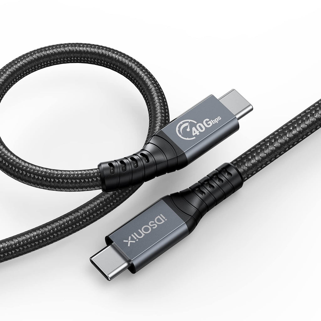 iDsonix Cable for Thunderbolt 4 Cable Supports 40Gbps Data Transfer, Single 8K or Dual 4K Displays,Type C Cable with 100W Charging, Compatible with Thunderbolt 3 Cable, MacBooks, USB C, Hub, SSD etc T4C 0.3m
