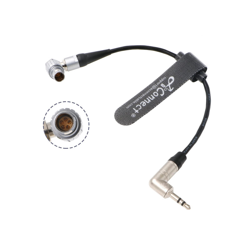 Timecode-Cable for Tentacle-Sync Sound-Devices Timecode from Right Angle 0B 5 Pin Male to 3.5mm TRS 15CM AConnect 5pin to 3.5mm