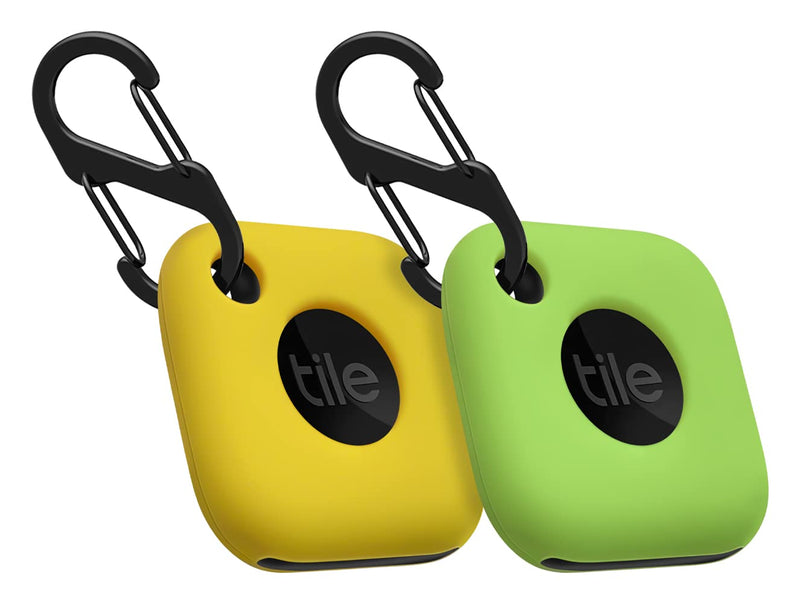 [AUSTRALIA] - Geiomoo Silicone Case for Tile Mate 2022, Soft Scratch Resistant Cover with Carabiner (2 Pack Yellow+Fluorescent Green) 2 Pack Yellow+Fluorescent Green 