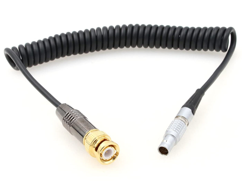 ZBLZGP Timecode Sync Cable| BNC to 5 Pin SMPTE Timecode Cable for ARRI Alexa Mini/XT Camera| Sound Devices ZAXCOM coiled cable