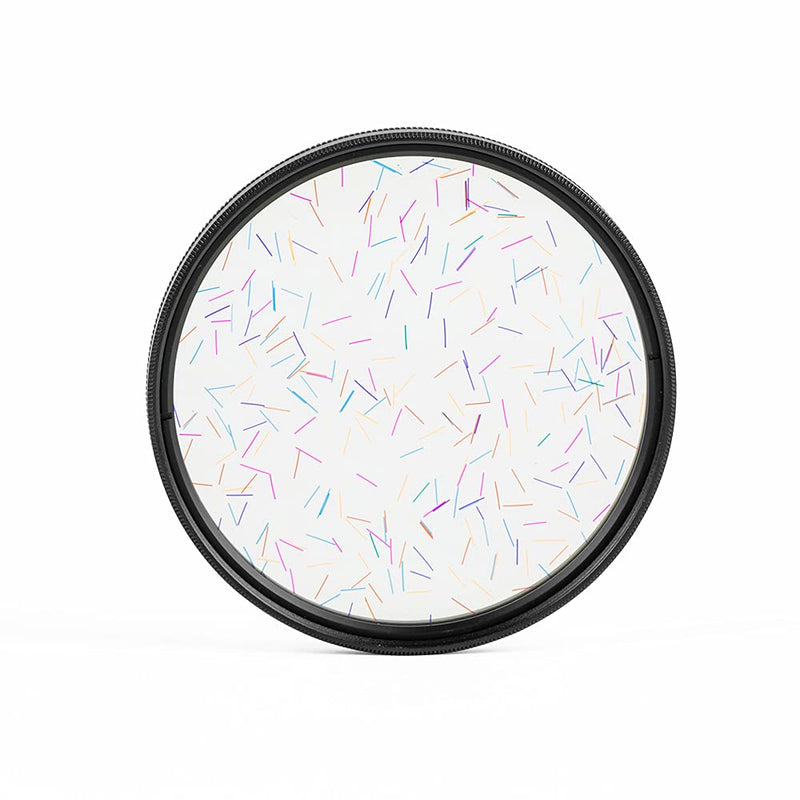 KOGJAERS Prism Lens Filter 77 mm Starlight Glare Filter Anamorphic Lens Flare Effect Filter Film Props (Rainbow ray Flares) Rainbow ray flares 77mm
