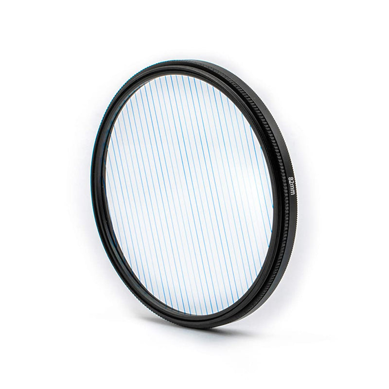 [AUSTRALIA] - KOGJAERS Prism Lens Filter 82mm Starlight Glare Filter Anamorphic Lens Flare Effect Filter Film Props(Blue Linear Flares) Blue stripe flare 
