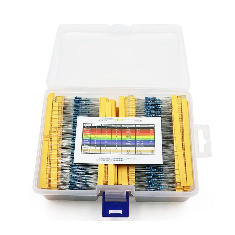 130 Values Resistor Kit Assortment 2600PCS with 1 Ohm-3M Ohm for DIY Projects Experiments Teaching