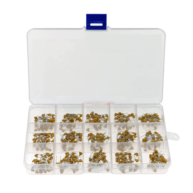 15 Values Ceramic Capacitor Assortment Kit Capacitors 450Pcs for DIY Projects Experiments Teaching Range 10pf-10uf
