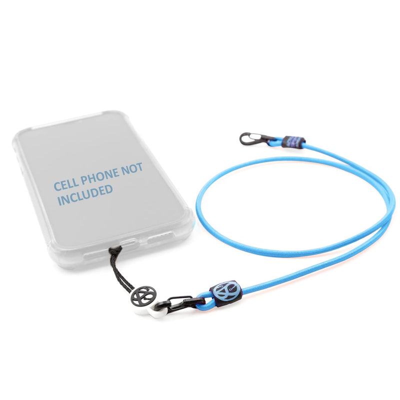 Action Sports Phone Anchor – Tough Outdoors Aussie Made Lanyard & Anti-Tangle Bungie Cord Leash Securely Tether Your Phone ProCam Keys Wallet (Blue) Blue
