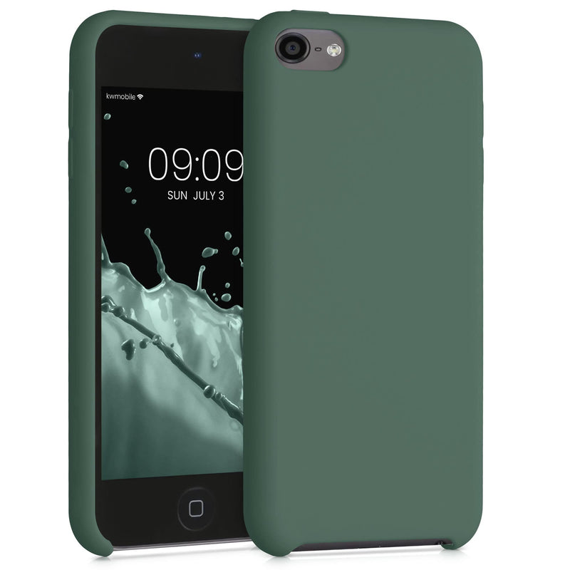 kwmobile TPU Silicone Case Compatible with Apple iPod Touch 6G / 7G (6th and 7th Generation) - Case Soft Flexible Protective Cover - Forest Green