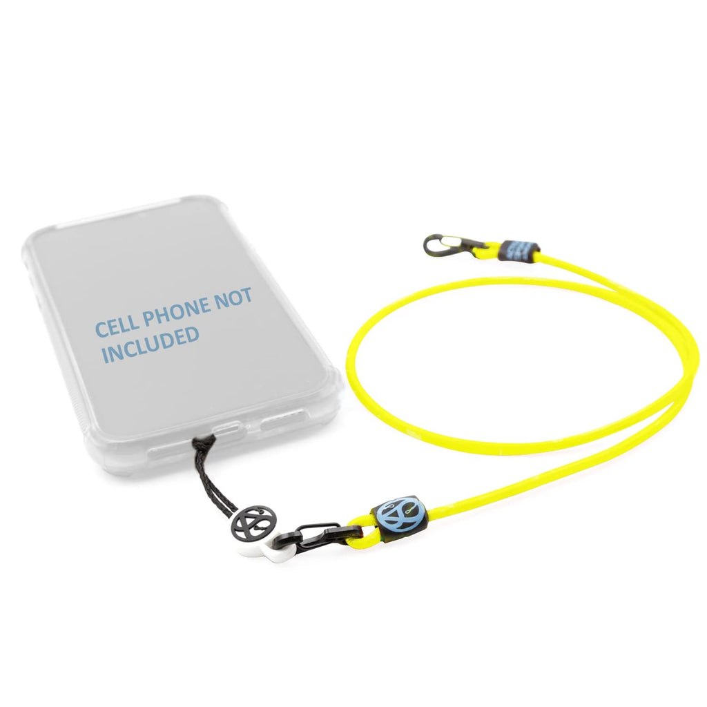 Action Sports Phone Anchor ‚Äì Tough Outdoors Aussie Made Lanyard & Anti-Tangle Bungie Cord Leash Securely Tether Your Phone ProCam Keys Wallet (Yellow) Yellow