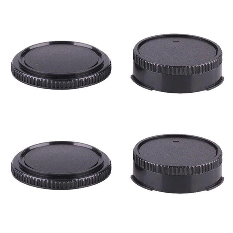 FANZR Rear Lens Cap & Body Cap Set Compatible with Canon FD Mount Lens & FL Mount Lens w/Canon AE-1P F-1 AV-1 A-1 AE-1 T-80 Camera (2 Pack)