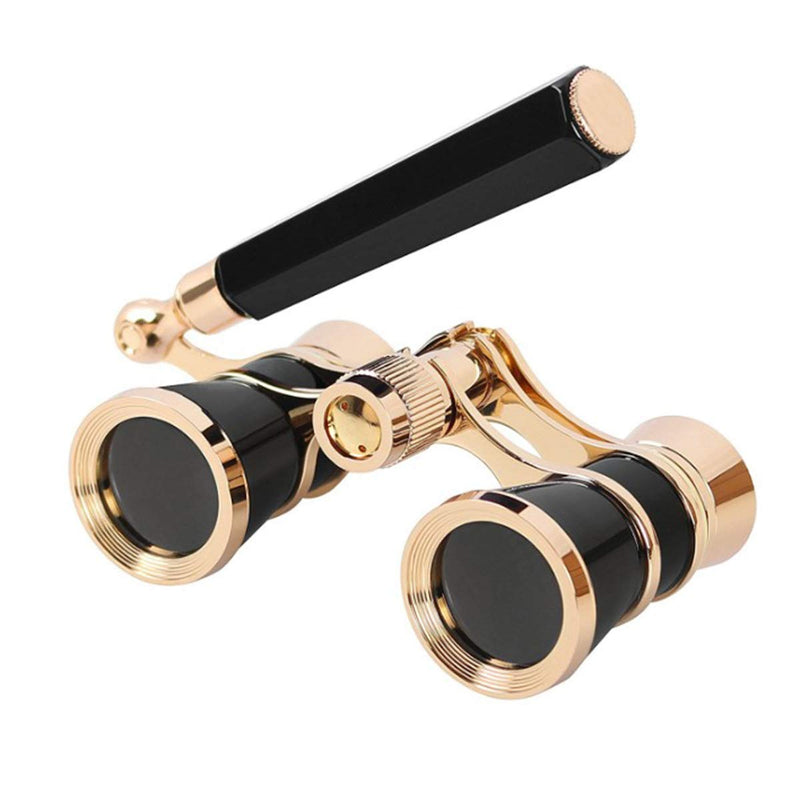Aroncent Opera Glasses Binoculars 3X25 Theater Glasses Mini Binocular Compact with Adjustable Handle for Adults Kids Women in Opera Musical Concert black