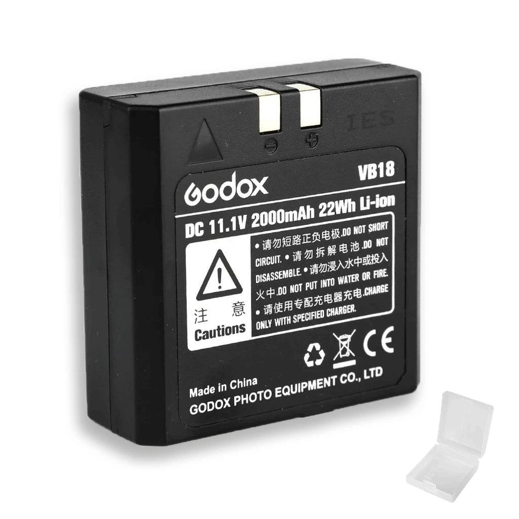 Godox VB18 Lithium Battery DC 11.1V 2000mAh Battery Compatible with Godox V860II-C V860II-N V860II-S V860II-F V860II-O V850II Camera Flash Speedlight