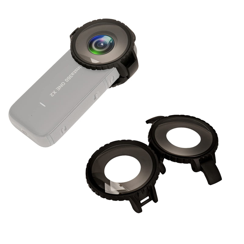 for Insta360 ONE X2 Camera Lens Protective Cover Lens Guards Waterproof(10m) Set
